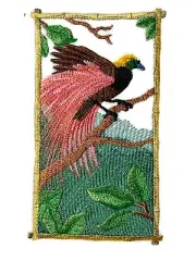 Amazing Birds Kingdom[Bird of Paradise Panel ] Embroidered Iron on/Sew Patch