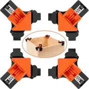 Woodworking Corner Clip, Right Angle Clip Fixing, 4 Pcs Clamp Tool Set with Adjustable Hand Tools