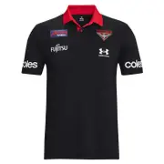AFL 2023 Polo - Essendon Bombers - Black - Mens