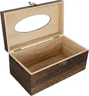 WOONEKY Classic En Tissue Box Large Wooden Napkin Holder 22x12x10cm for Home Office Car Hotel Decor
