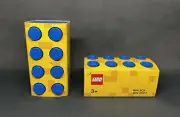 LEGO Set Of 2 Blue MINI Classic Brick Box 8-Stud 3.5" x 1.75" x 1.5" inch New