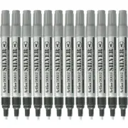 Artline 900xf Paint Marker Bullet Tip Nib 2.3mm Metallic Silver Box 12