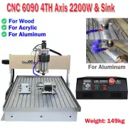 CNC 6090 Router Milling Engraving Machine 4axis 2200W DIY CNC Machine & Sink AU