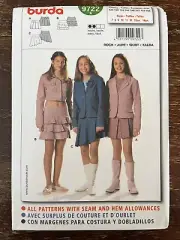 Burda 9722 UNCUT Sewing Pattern, Girls' Skirt, Size 7-14 Junior
