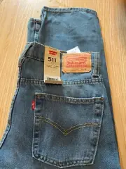 Levi's 511 Slim Fit Vertical Stretch Blue Denim Jeans Boys 16 Reg 28 x 28 NEW!
