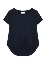 Bella Dahl Rayon T-shirt - Navy - S (UK8-10 / S) S (UK8-10 / S)