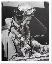 President George H. W. Bush 1944 In Navy TBM Avenger Silver Halide Photo