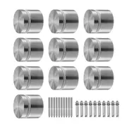 Glass Clamp, 10 PCS Round Glass Railing Bracket for 0.31 "-0.62 " Tempered Glass, 316 Stainless Steel Glass Mounting Clamp, Glass Shelf Bracket for Balcony, Garden, Pool, Stair,