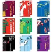 NRL Team SET OF 2 Notebooks A5 120 Page Notebook Notepad Work Gift - Choose Team