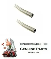 2 Heater Vent Air Duct Blower Fan Silver Pipe Flex Hose Set Volkswagen PORSCHE (for: Porsche)