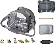 QYINXIU 1 Pcs Bird Carrier Backpack with Perch, Lightweight and Breathable Parrot Travel Cage, with Stand Tray Shoulder Strap for Small Pets