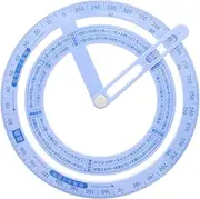 HONMEET 360° Rotating Protractor Ruler Circle Drawing Tool Medical Angle Ruler Round Head Protractor Precision Angle Gauge 4pcs Pack
