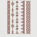 Simply Inked Designer Bands Red Henna Temporary Tattoo, Size: 5.92 x 8.4 inch