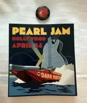 PEARL JAM STICKER & PIN SET HARD ROCK HOLLYWOOD FLORIDA 4/24/2025 EVENT BUTTON
