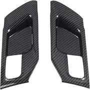 ATATNK Compatible for Dodge Ram 1500 2019 2020 Car Accessories Side Inner Door Handles Bowl Cup Cover Trim ABS Carbon Fiber Grain 2PCS