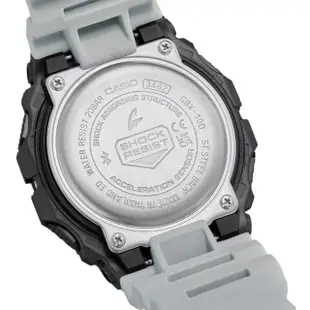 【CASIO 卡西歐】G-SHOCK 潮汐日光月相 LCD寬錶面智慧藍芽電子錶-銀灰(GBX-100TT-8 衝浪 運動錶)