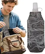 Travel Water Bottle - Portable Foldable Water Bottles | Reusable Leak-Proof Lightweight Soft Cups for Cycling Outdoors Sports Traveling Camping Backpacking