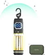 FLEXTAIL Rechargeable Tiny Mosquito Repeller 329°F Heating 30ft Protection Zone Ultra Mini with Camping Light Magnetic Design for Outdoor Camping Backpacking Patios(Repellent Pads Not Included)- Black