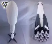 DIY Falcon 9 Block 5 SpaceX Rocket Model 3D Printed KIT | 1:87 Scale| 32"| 82cm