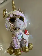 Ty Beanie Boo Flippables - Medium Fantasia Unicorn 2019 - Sequin Stuffed Plush