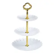 3 Tier Tool Wedding Food Fittings Cupcake Party Serving Fruit Cake Plate Stand