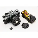 二手新中古:CANON AE-1+SIGMA 24MM F2.8 MC MACRO文青 135底片機測光不良 8.8成新