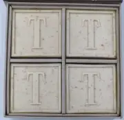 Mud Pie Monogramed "T" Cosmopolitan Home 4 Bars of Soap Gift Set