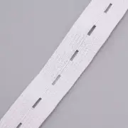 20mm White Buttonhole Elastic 5m Sewing C9 AUSSIE SELLER