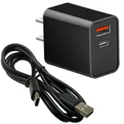 AC Adapter or USB DC Cable For Sharper Image 1018395 Powerboost Max Massage Gun