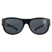 Polaroid Suncovers Fitover Sunglasses PLD 9008/S 807 C3 Black Grey Polarized