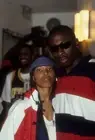 Rapper Lin Que appears in a portrait taken backstage with Pete Roc- Old Photo