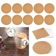 10-50pcs Self-Adhesive Cork Squares Round Cork Backing Sheets Cork Tiles Coaster
