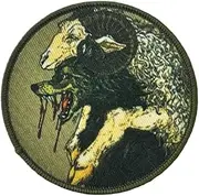 [RAILONCH] “A Wolf in Sheep’s Clothing”, Tactical Morale Badge, Amry Tactical Patch Full Print Hook and Loop Morale Patch for Caps Bags Vests Military Uniforms