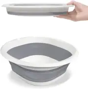 Collapsible Wash Basin, Plastic+TPR Buckets, Portable and Space Saving, Multi...