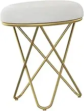 Vanity Stool Side Table Chair Rustic Multifunction Supplies Fashion Footrest Stool Dressing Stool for Bedroom Office Hallway, White