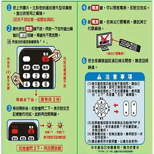 【聖岡科技Dr.AV】RC-268A電視 遙控器(大同)液晶LED電視專用 全系列適用(設定簡單 不適用傳統電視)