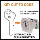 For Velox Letterbox Key Replacement -Mail box Keys - Made To Code Number