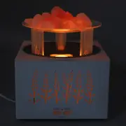 (EU Plug 100-240V)Flame Humidifier 3 In 1 400ml Aromatherapy Fragrant AU