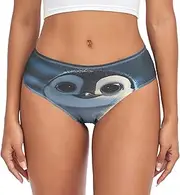 [RPLIFE] Cute Penguin Big Eyes Women's Brief Underwear, Women Breathable Briefs, Comfortable Womens Underwear Stretch, Cute Penguin Big Eyes, Medium