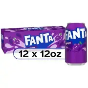 Grape Fanta Soda 12 Pack Cola 12oz Cans Pack of 12 Fanta Purple Cola Soda