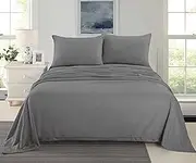 Ramesses Cashmere Touch Flannelette Sheet Set, King Single, Charcoal