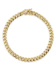 Bloomingdale's Fine Collection Men's Miami Cuban Chain Bracelet in 14K Yellow Gold