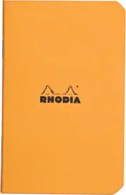 119158C - Orange Piqué Notebook - 7.5 X 12 Cm - Small Squares - 48 Pages - White