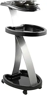 TENOL Salon Tray on Wheels,Rolling Cart, Service Cart Movable Hair Dyeing Bowl Hair Tools Organizer Hairstylist Tray for Salon