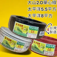 在飛比找蝦皮購物優惠-🔥10倍蝦幣🔥 含稅 太平洋電線 5.5 8 平方 單芯絞線