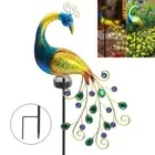 Peacock Solar Power Outdoor Garden Novelty LED Light Up Lawn Path Ornament Lamp