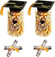 Graduation Gifts 2025 - Graduation Jar Decorations with LED Lights DIY Graduation Mason Jar Graduation Centerpieces Graduation Table Decorations 2Pcs