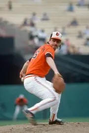 Mike Flanagan Baltimore Orioles pitches at a Major League Baseball- Old Photo 6