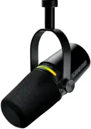Shure MV7+-K Podcast Microphone With Customizable LED Touch Panel & DSP Features