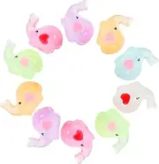 Abaodam 24pcs Glow Dark Mini Elephant Figurines Cute Resin Animal Ornaments for Desktop Decoration Micro Landscape and Cozy Ambiance Miniature Statues